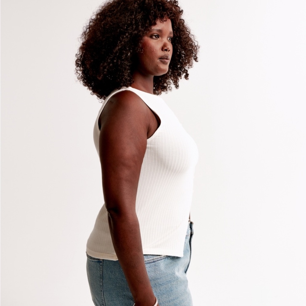 Wide Rib Button-Through Slash Top - Picture 4 of 6